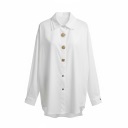 camicia con bottoni oro sun